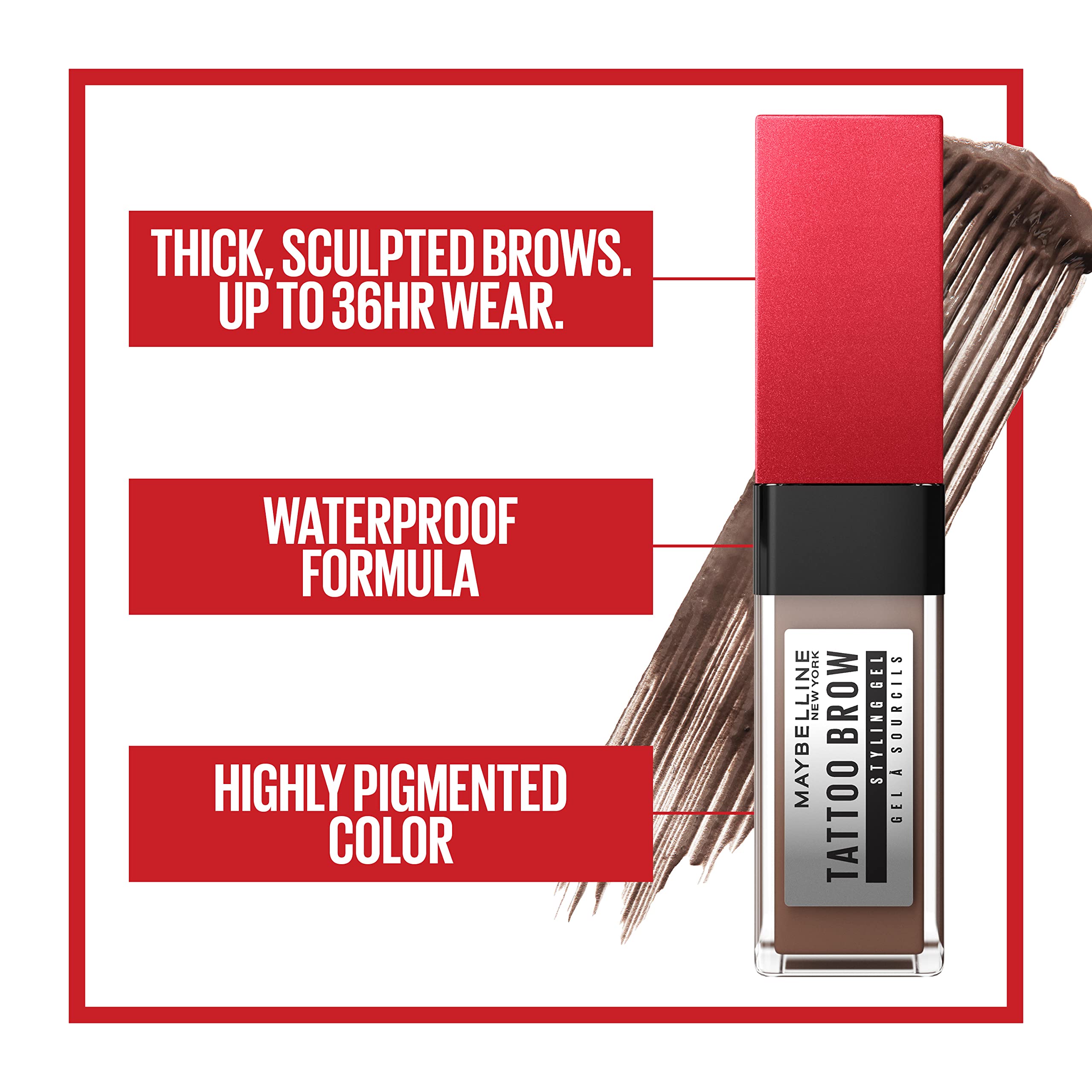Maybelline Tattoo Studio Gel Sourcils, démaquillage facile avec un démaquillant waterproof