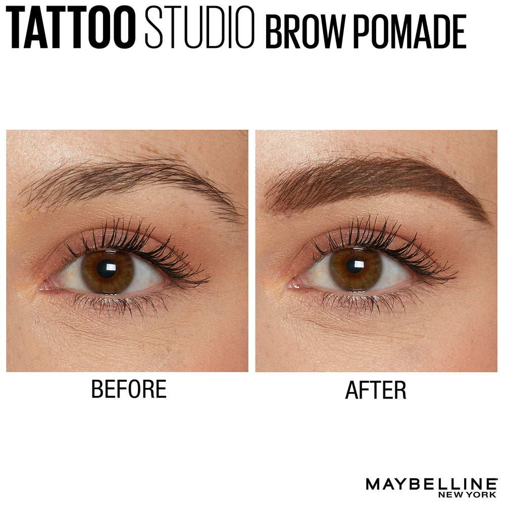 Maybelline TattooStudio Sourcils Pomade longue tenue et waterproof pour toute la journée.