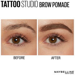 Maybelline TattooStudio Sourcils Pomade longue tenue et waterproof pour toute la journée.