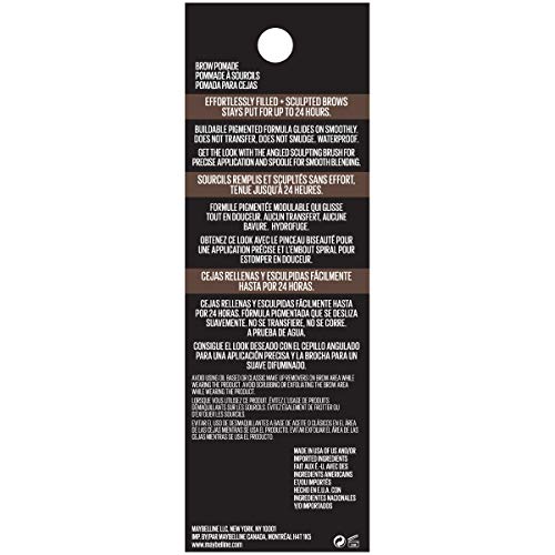 Texture mate de Maybelline TattooStudio Brow Pomade pour un fini naturel