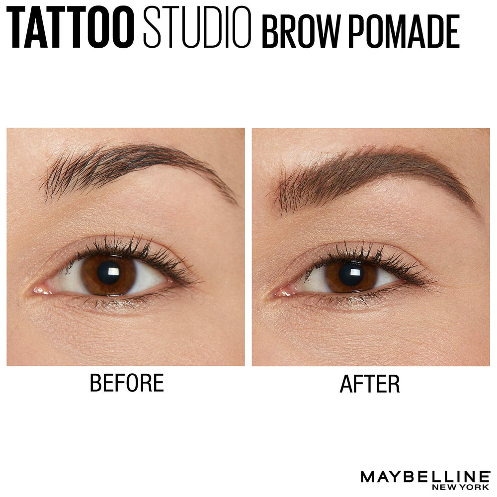 Maybelline TattooStudio Brow Pomade texture mate pour fini velouté