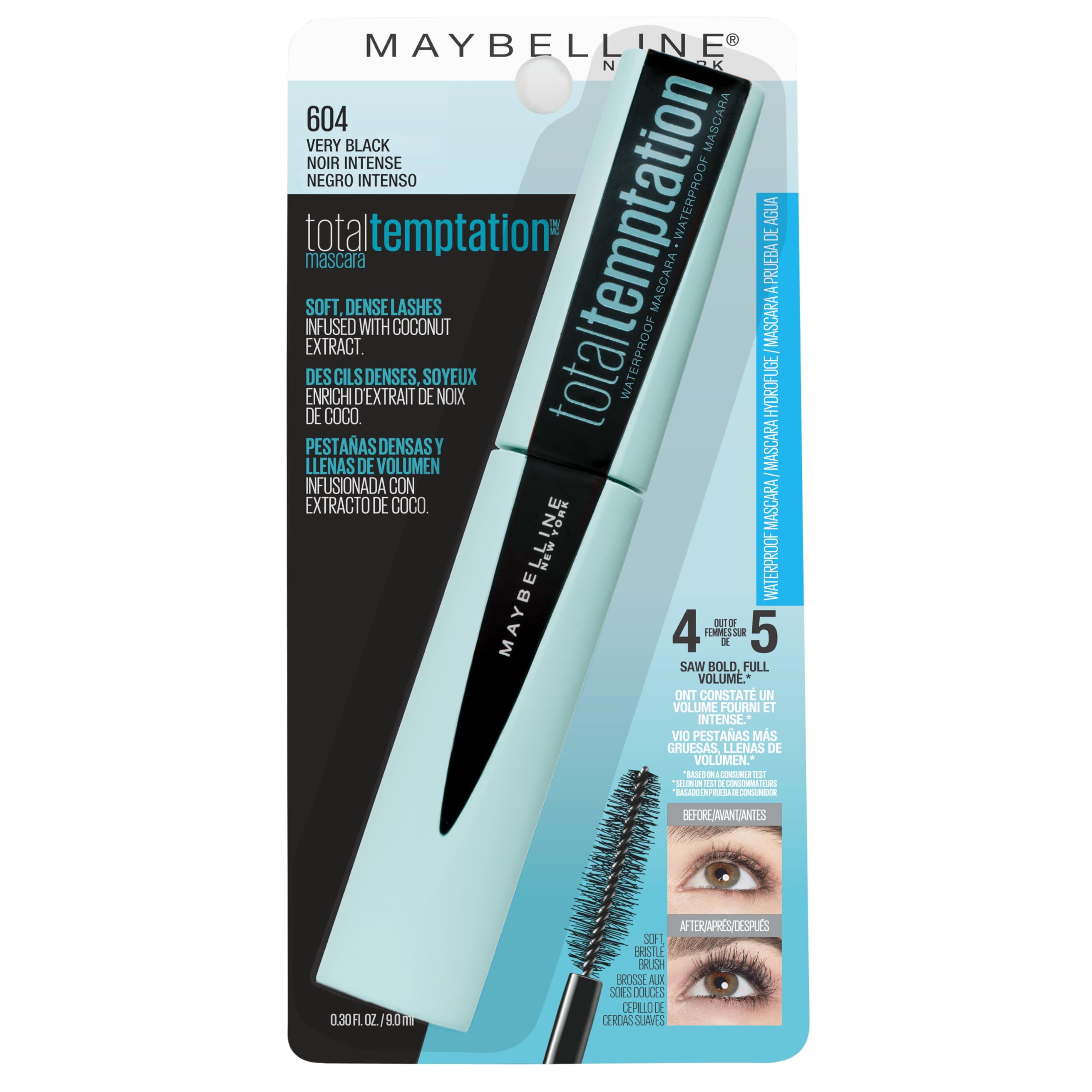 Maybelline Total Temptation Mascara : look quotidien complet et naturel.