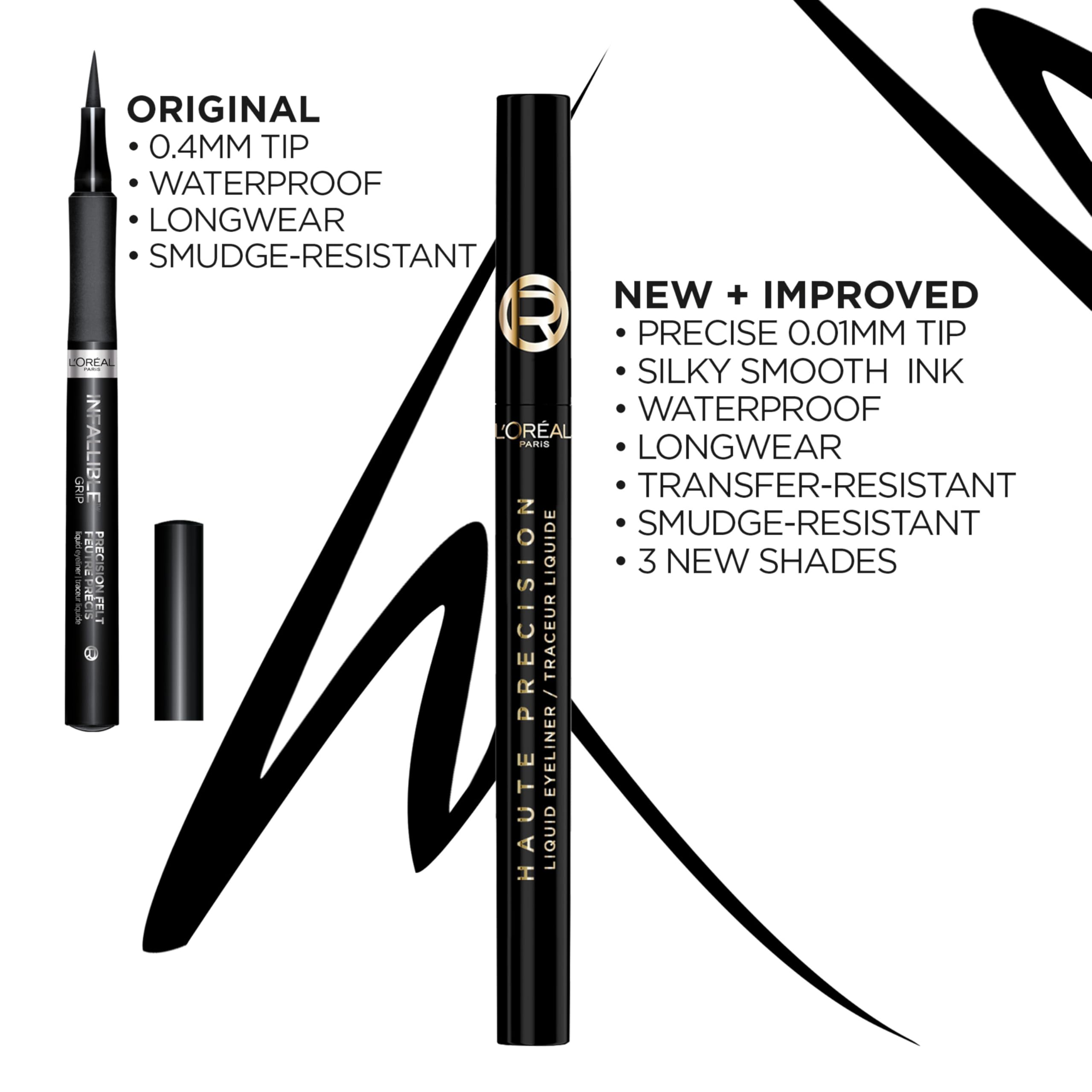 Maybelline encre-satine tracé fluide et précis.