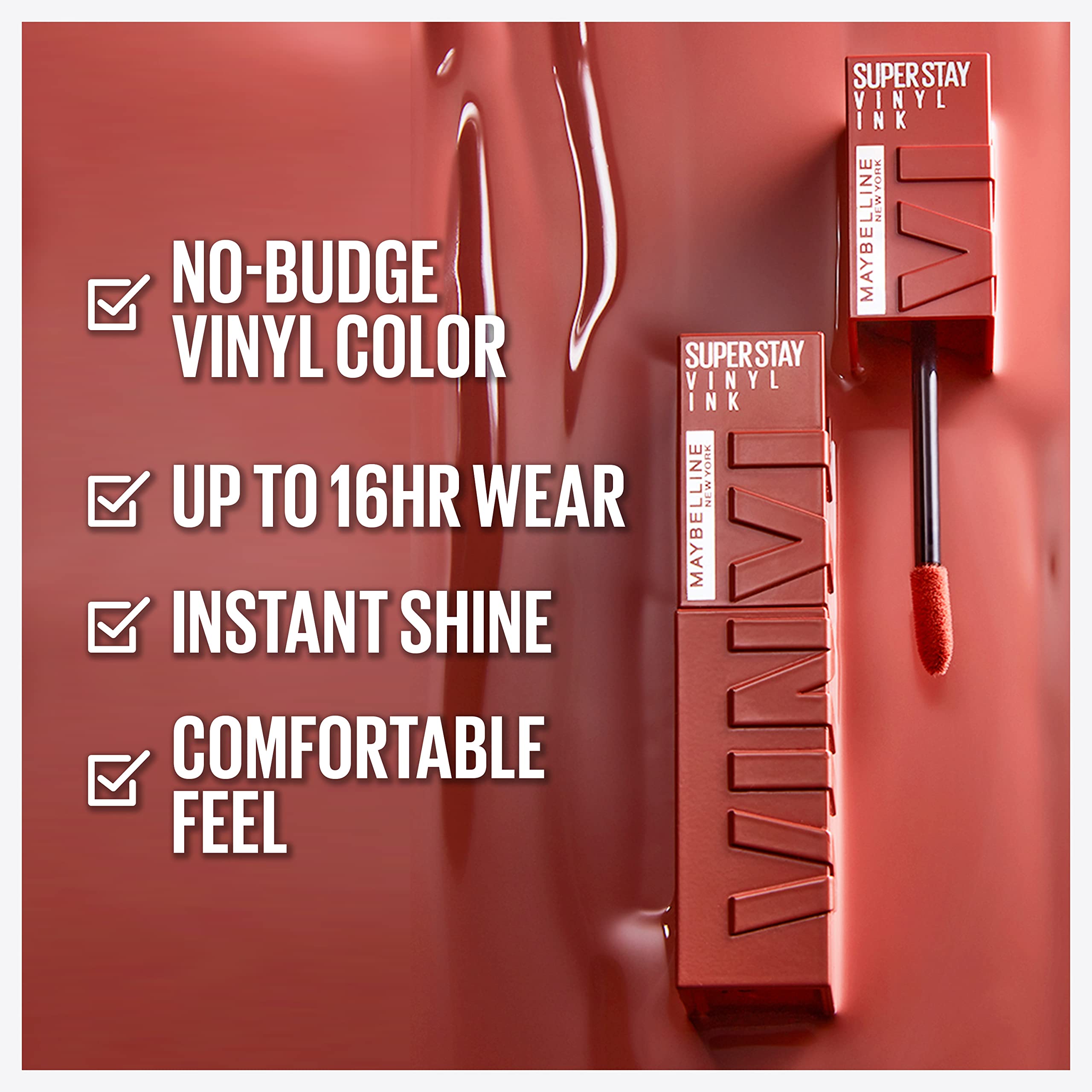Maybelline Vinyl Ink appli-levres pour un rendu net et précis.