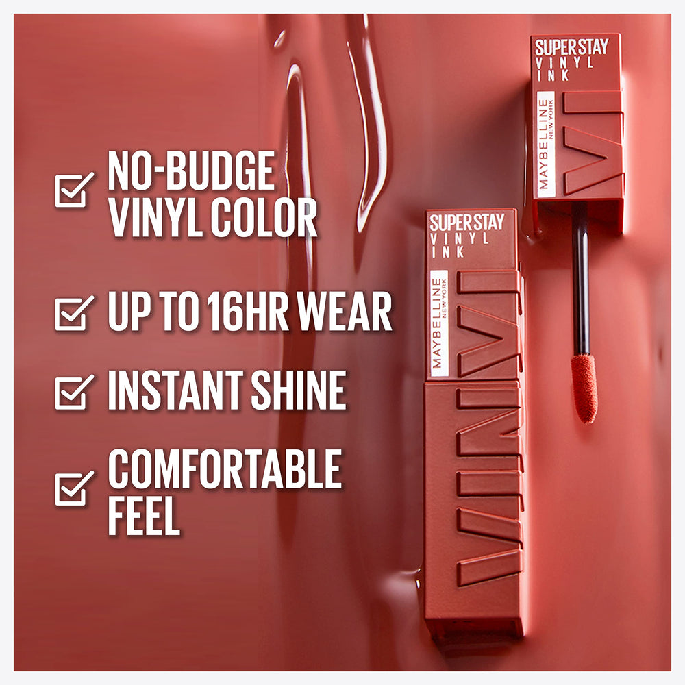 Maybelline Vinyl Ink appli-levres pour un rendu net et précis.