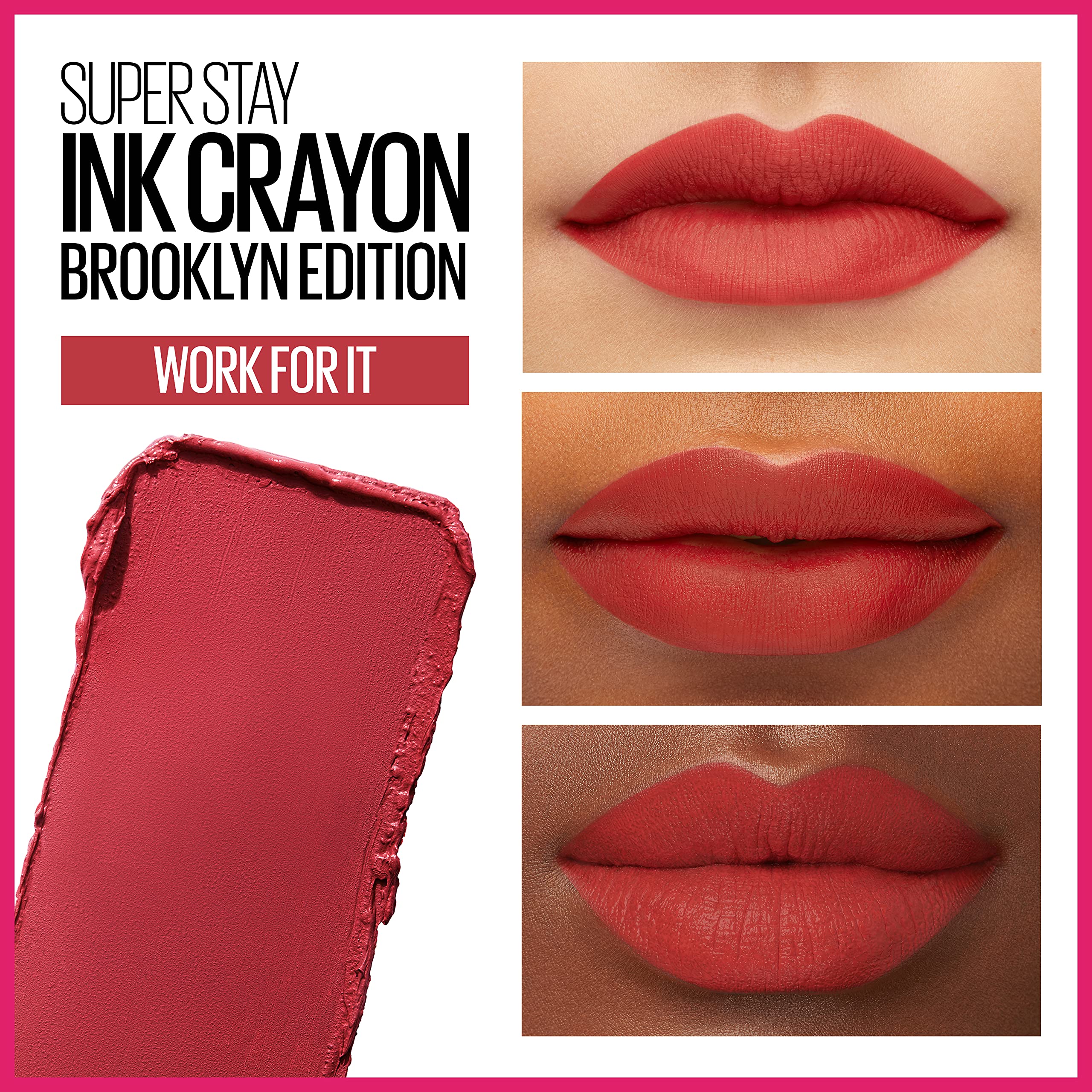 Maybelline Work for It – couleur matte et longue tenue.