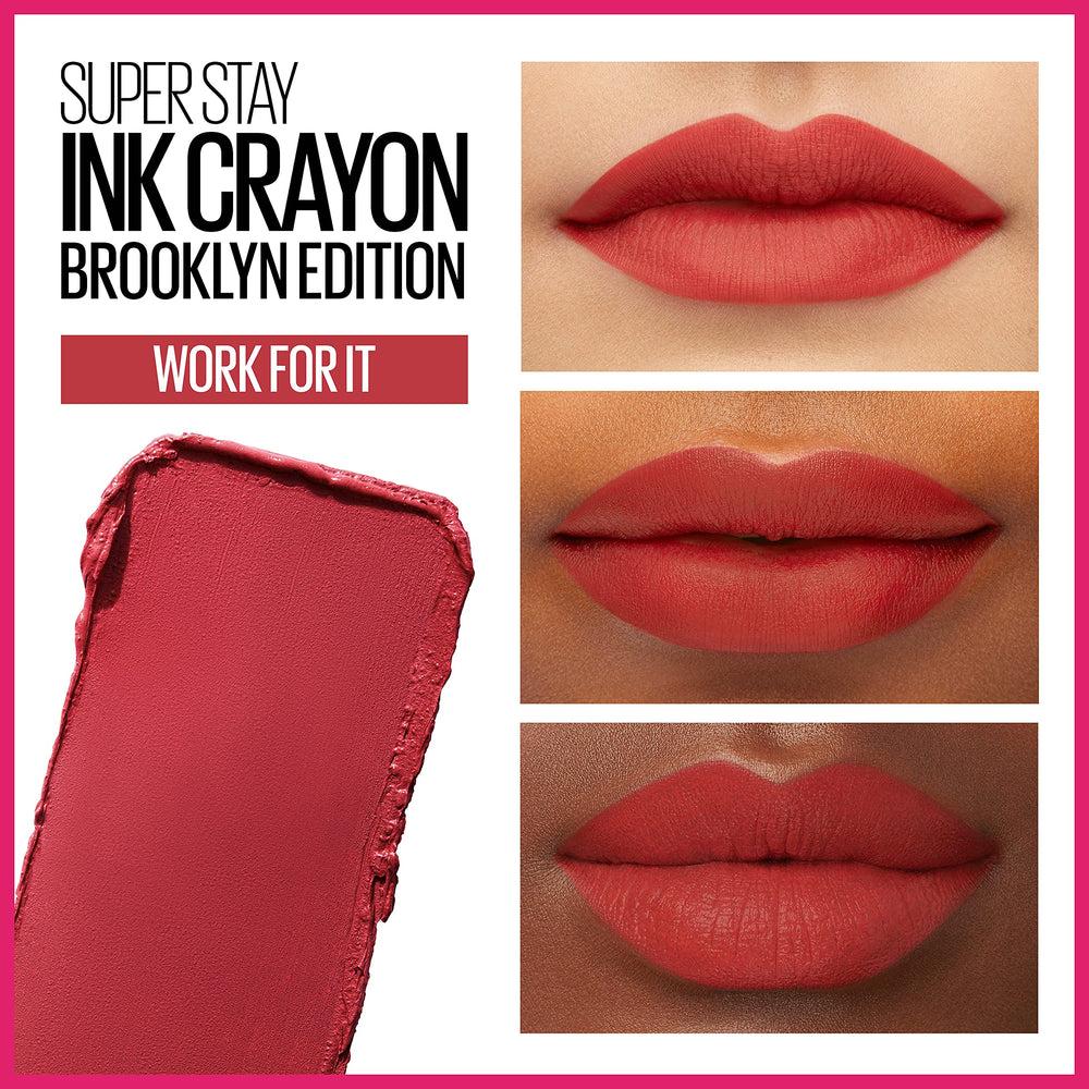 Maybelline Work for It – couleur matte et longue tenue.