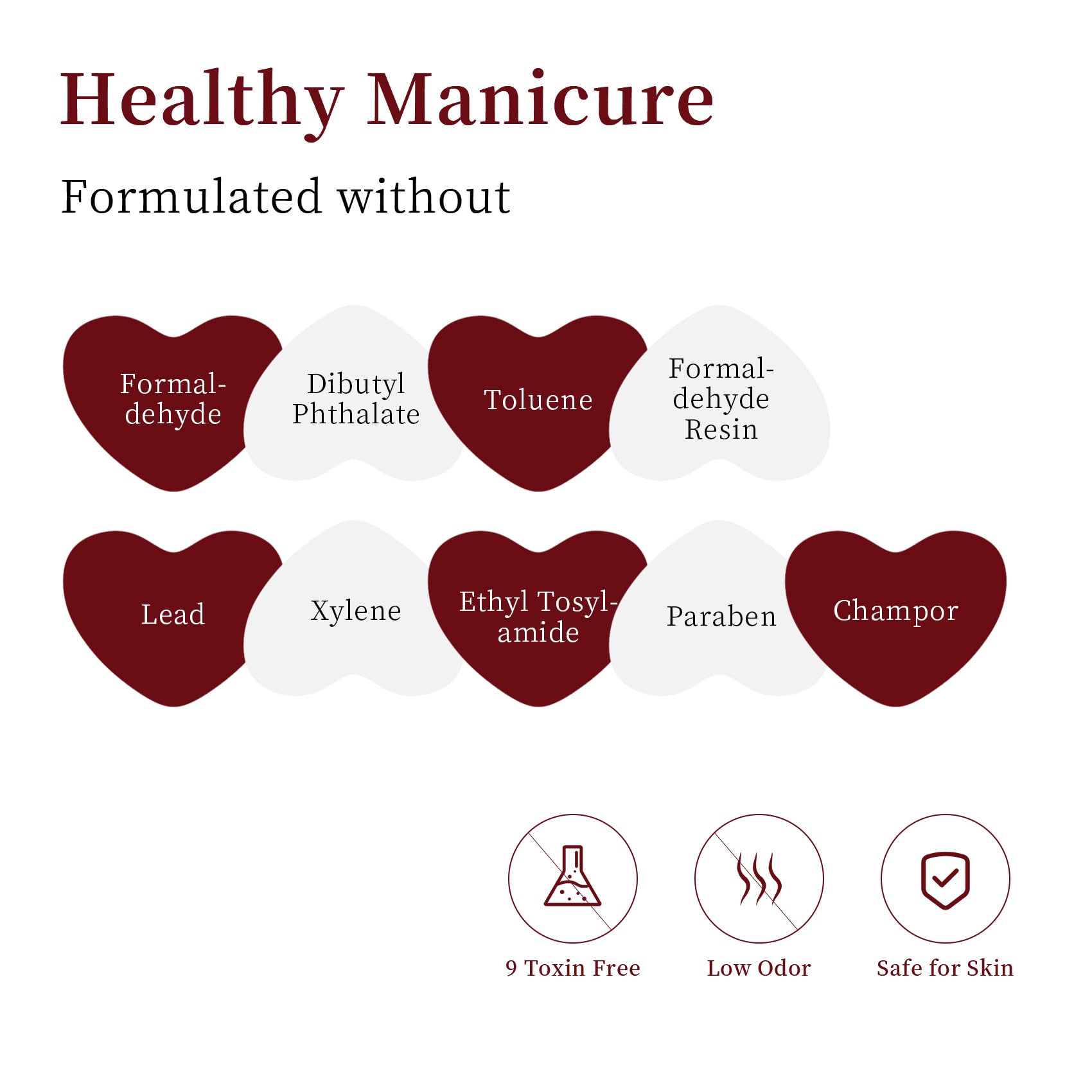 Préparation des ongles MAYCHAO: base et top coat inclus dans la routine.
