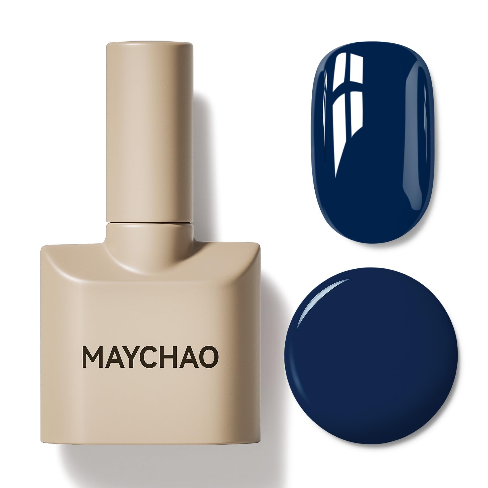 vernis gel bleu marine MAYCHAO 15ml, couleur riche et durable pour salon à domicile.