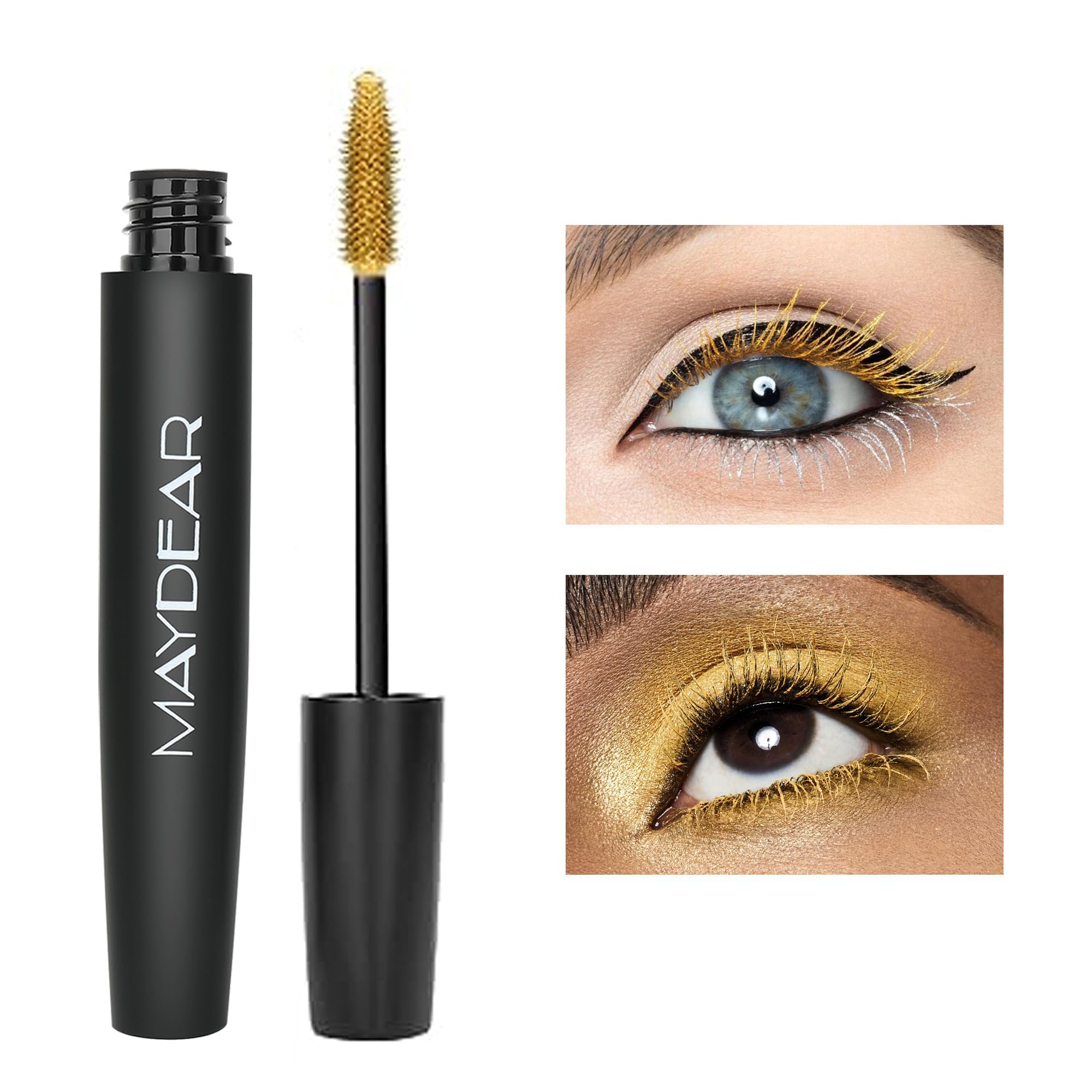 Maydear Mascara Gold, formule imperméable résistant à l'humidité.