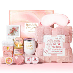 Coffret MAYICIVO bien-être rose pour une expérience spa à domicile