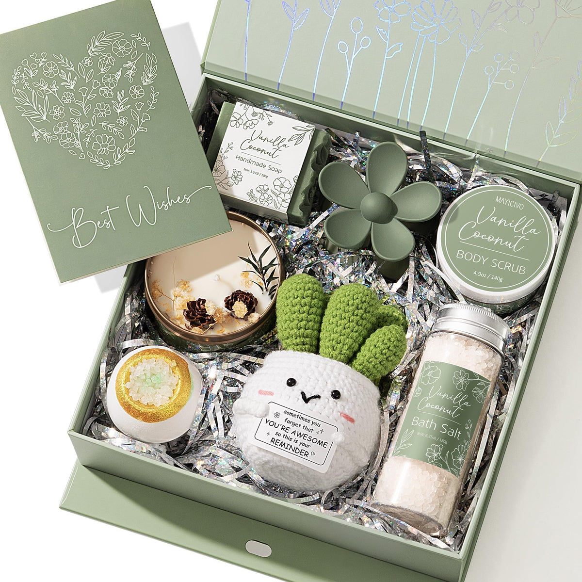 MAYICIVO coffret spa pour femmes, cadeau de bien-être et détente.