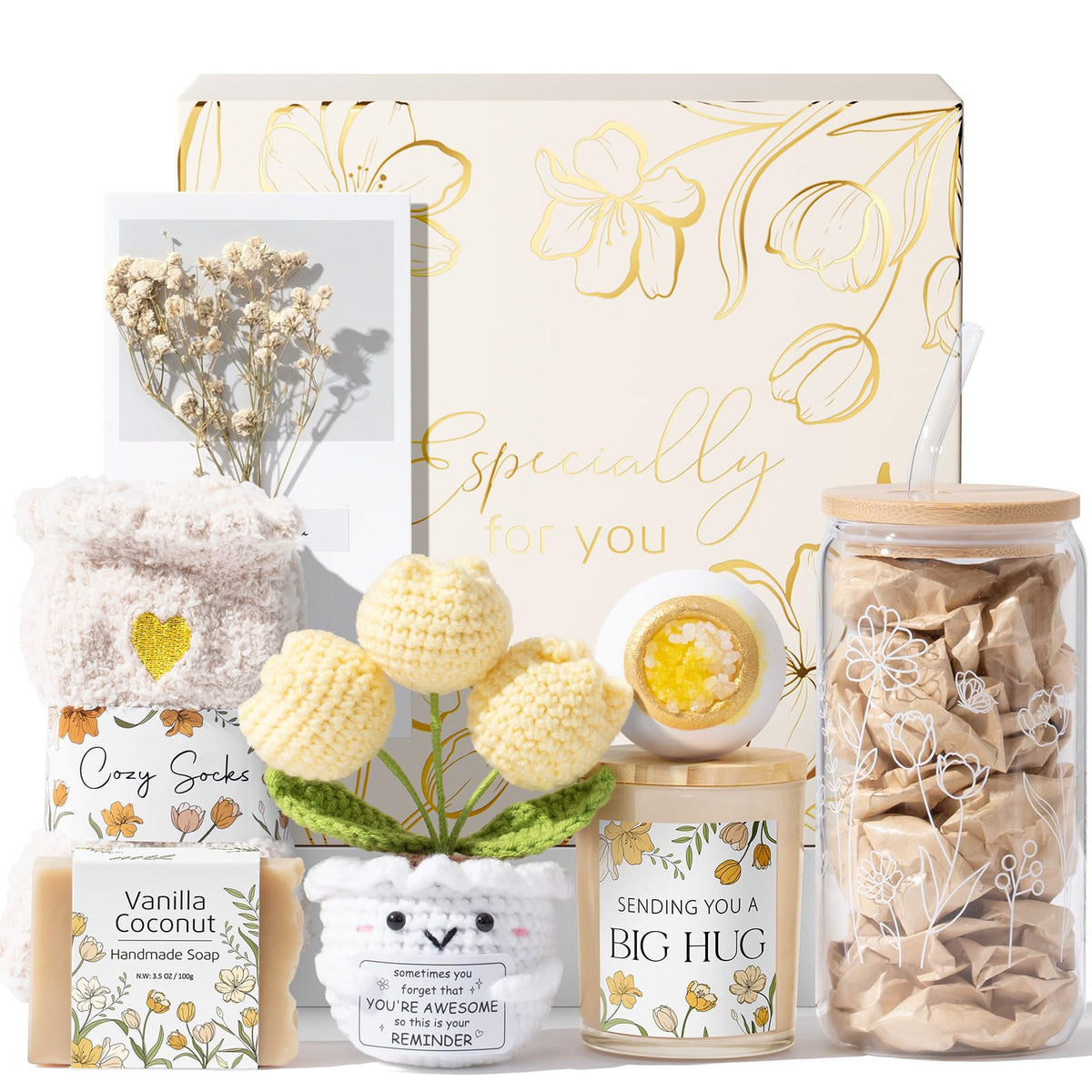 MAYICIVO tulipe crochet positive: cadeau réconfortant qui remonte l'humeur.