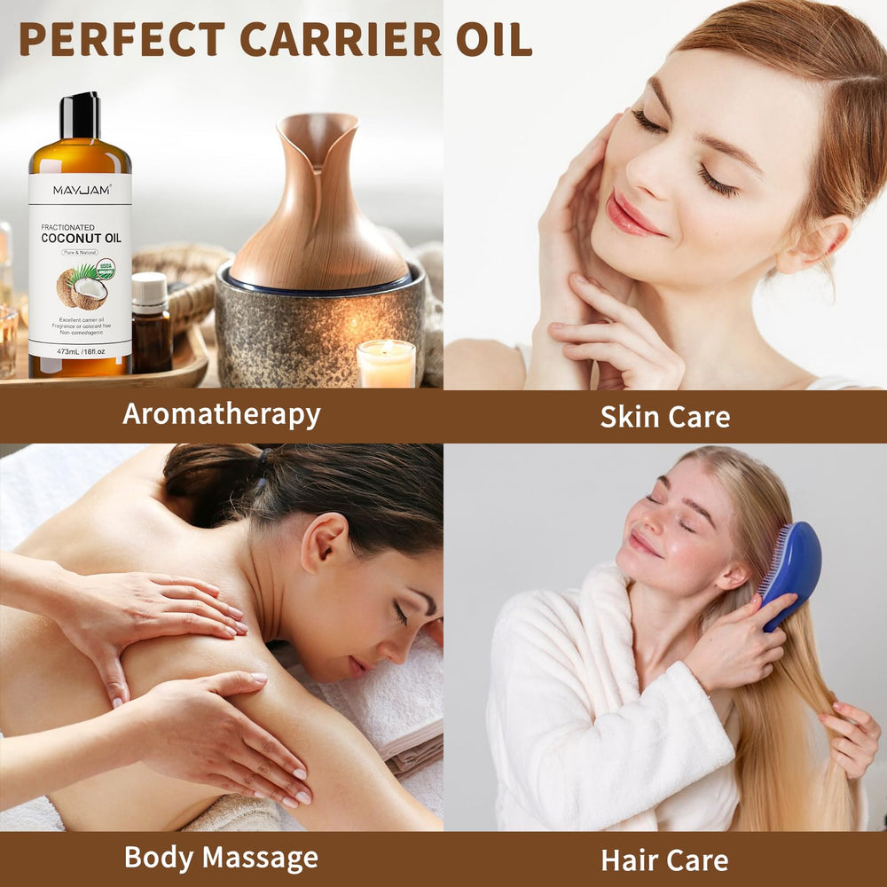 MAYJAM huile coco-dilution-essentielles: mélange facile pour huiles essentielles