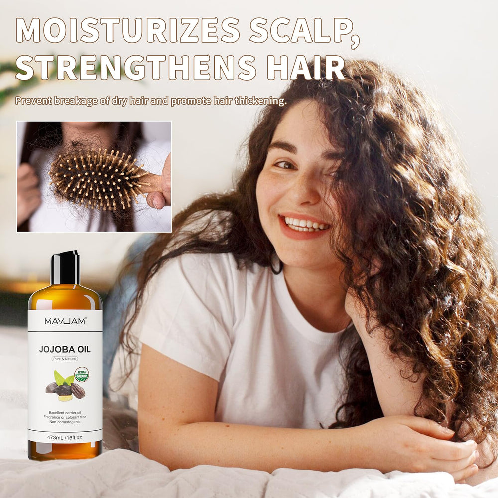 MAYJAM huile jojoba corps, hydratation pour peau sèche et normale.