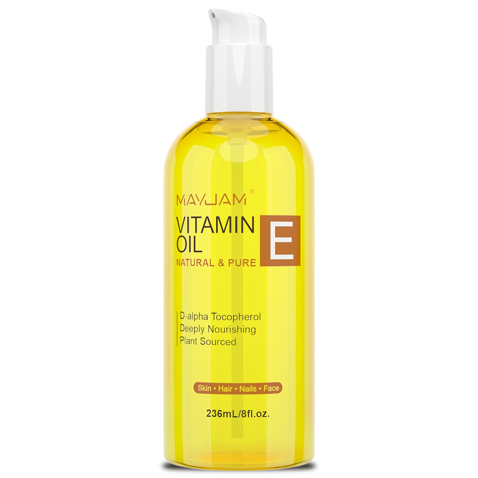 MayJAM huile vitamine E 50 000 UI, bouteille 236 ml pour nourrir la peau