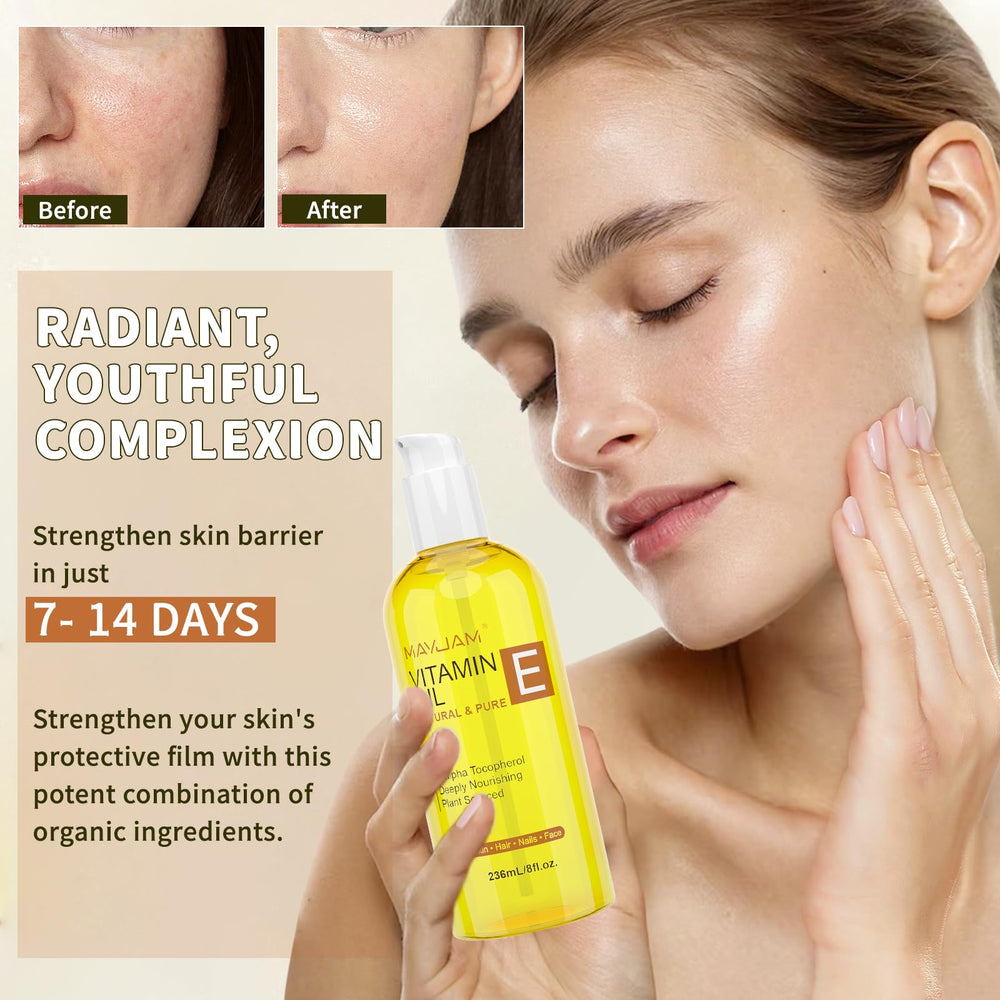 MayJAM huile vitamine E, peut atténuer cicatrices et taches