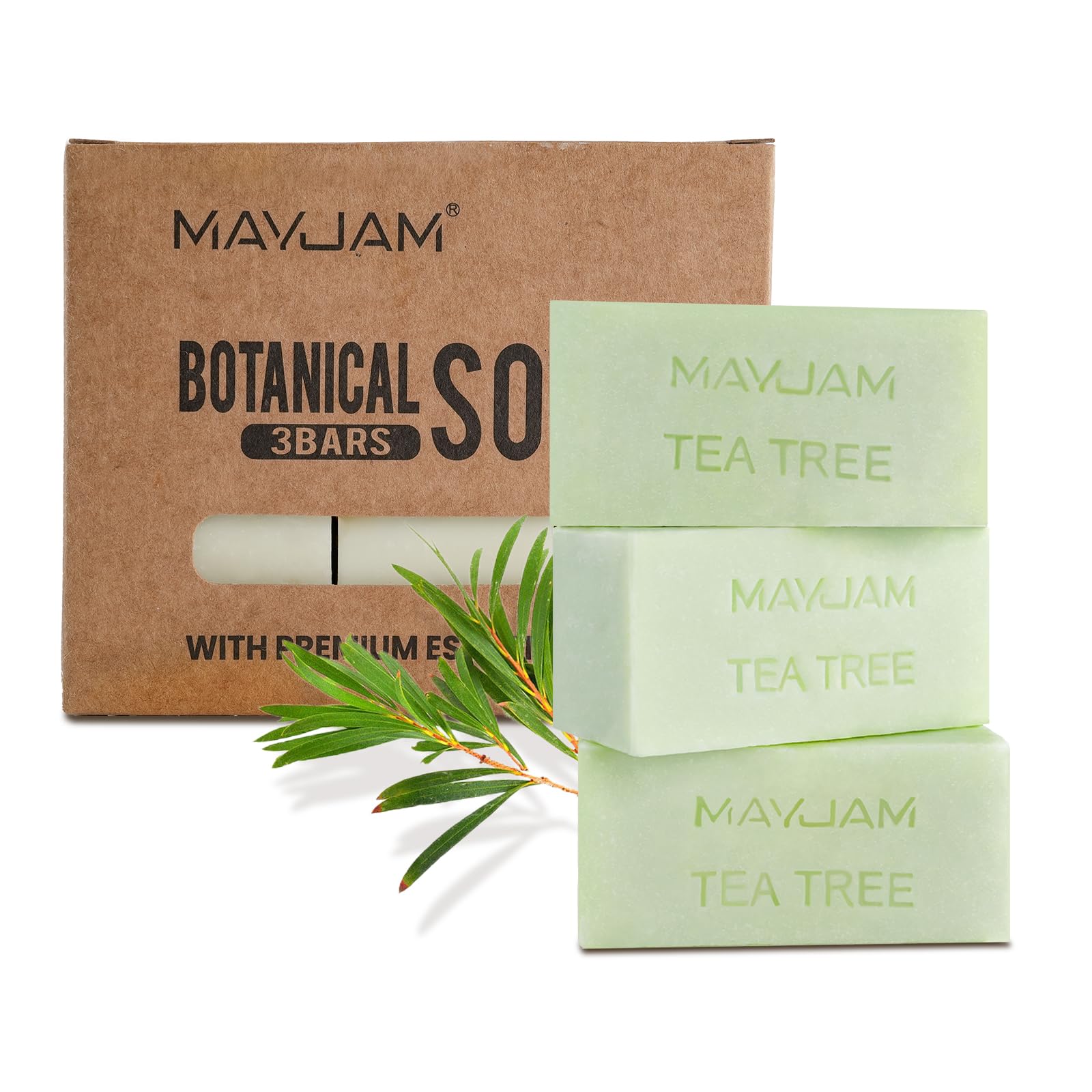 MAYJAM Savon Arbre à Thé – barre visage et corps purifiée et rafraîchie