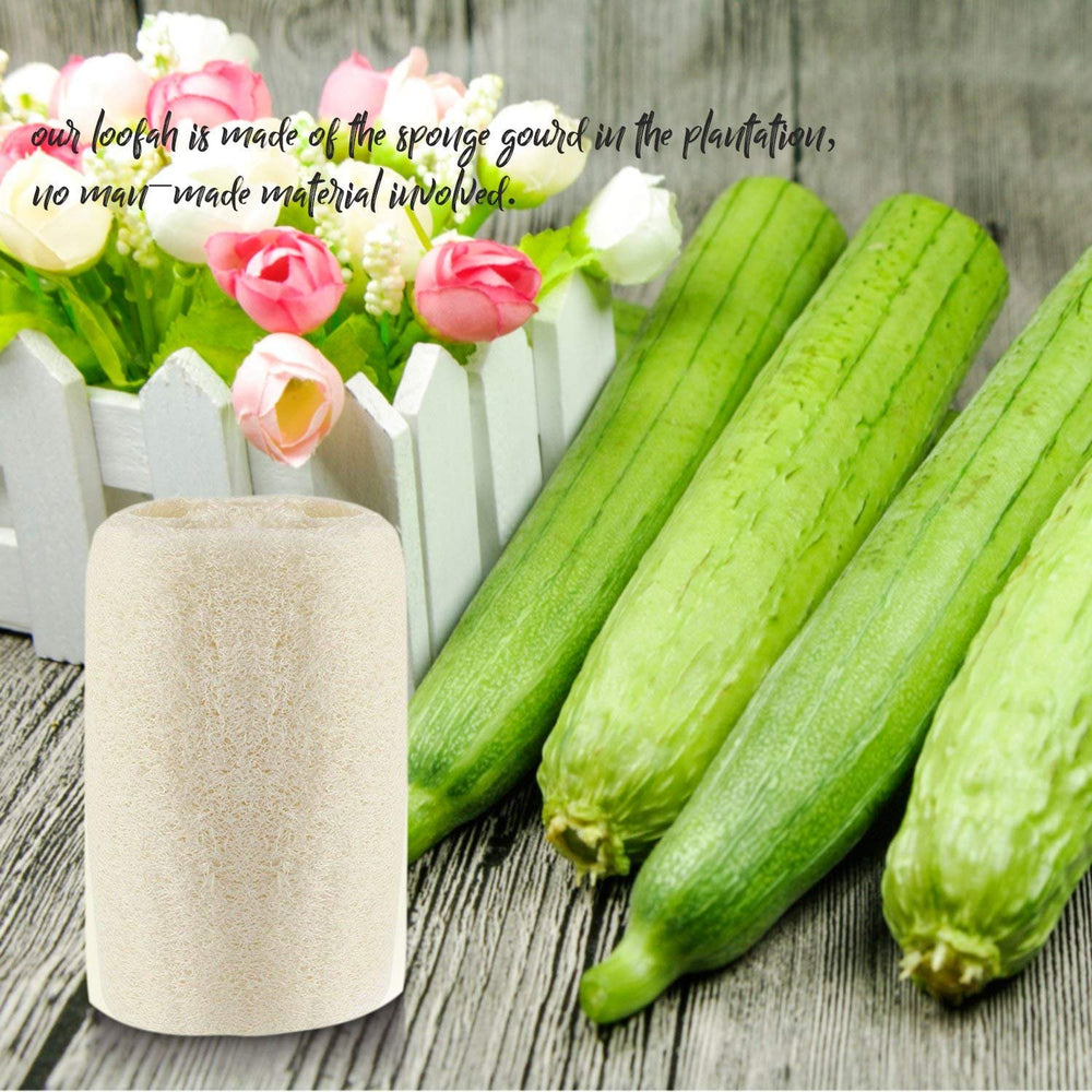 Éponge luffa MAYMII·HOME dans la douche, routine soin peau