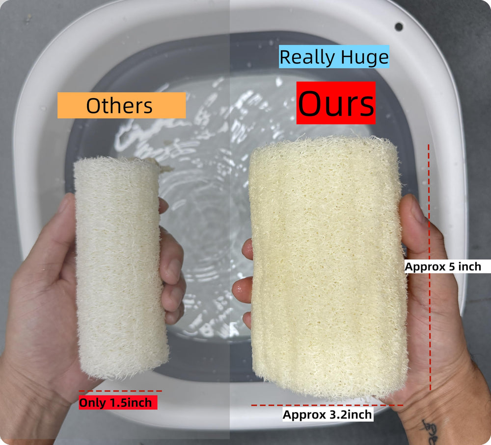 Éponge luffa naturelle MAYMII·HOME, intérieur fibre naturelle pour un gommage en douceur
