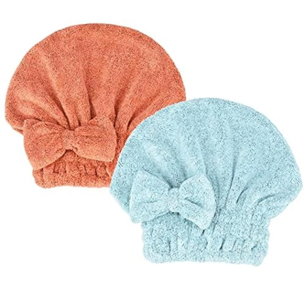 MAYOUTH serviette capuche pour cheveux, capuche-noeud, séchage rapide et confort.
