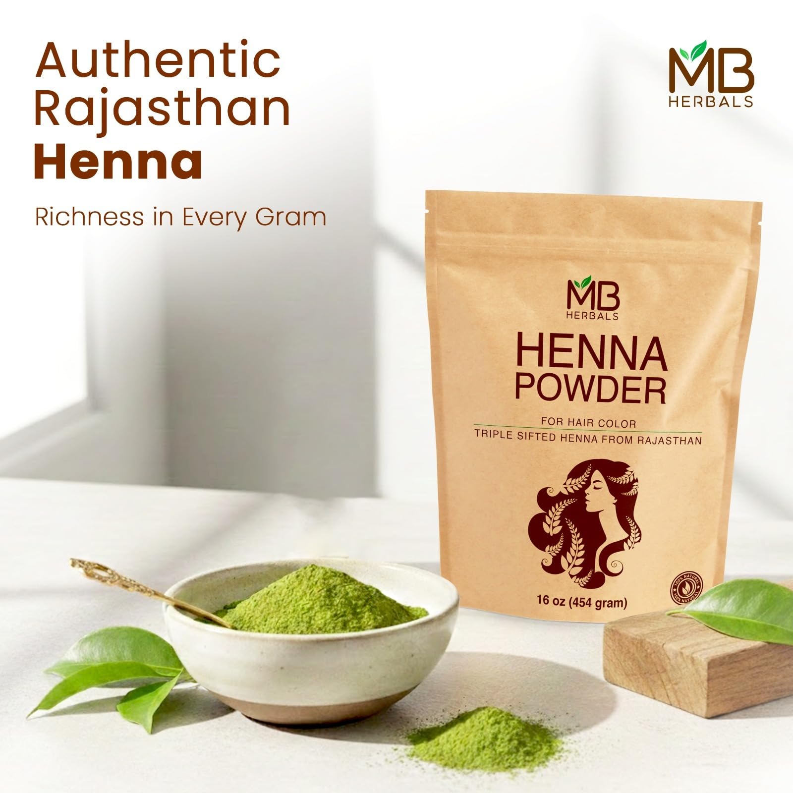 MB Herbals Henne – préparation de pâte facile et homogène.