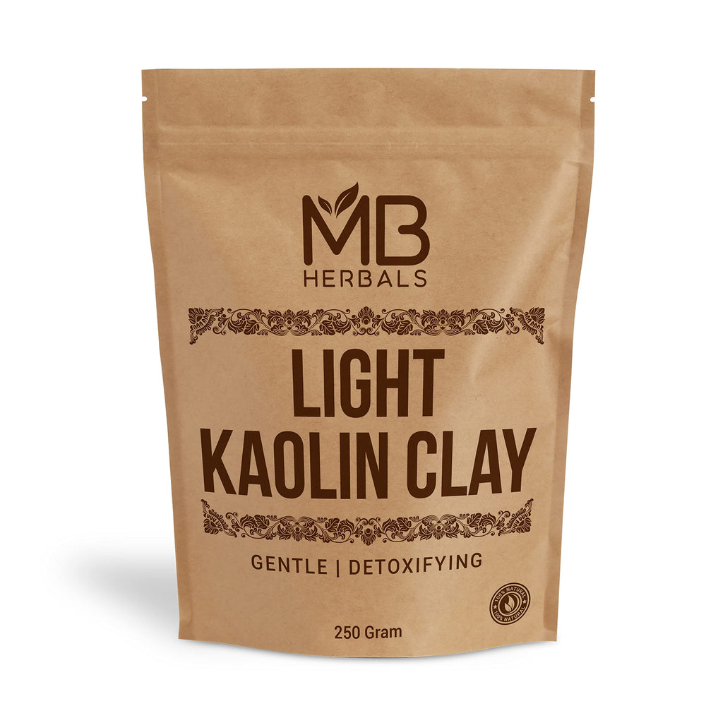 MB Herbals Light Kaolin Clay, poudre visage douce pour peau sensible.