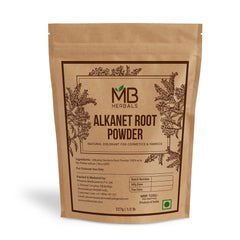 MB Herbals poudre racine d'alkanet utilisée pour coloration naturelle des cheveux