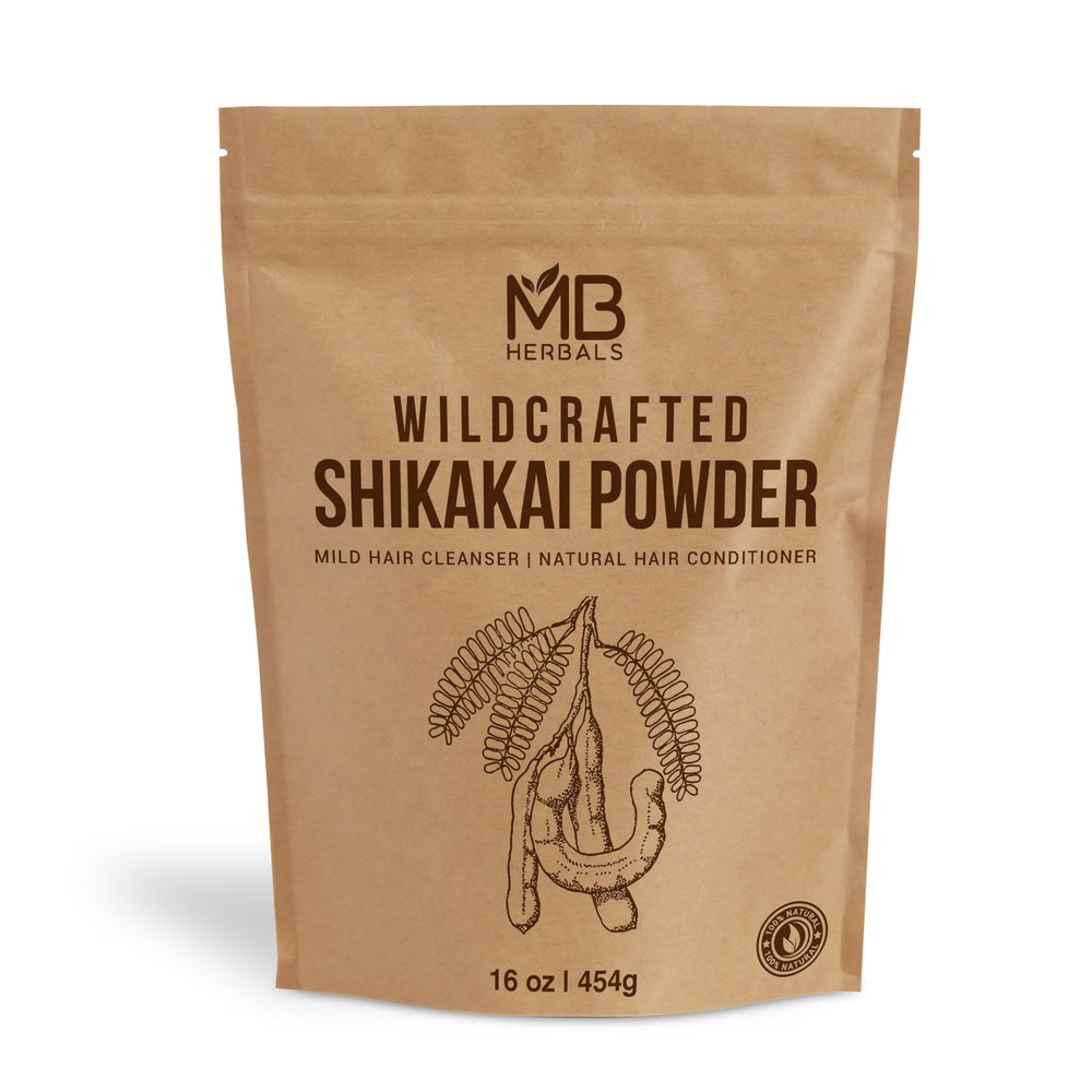 MB Herbals Poudre Shikakai — texture fine pour lavage doux et naturel