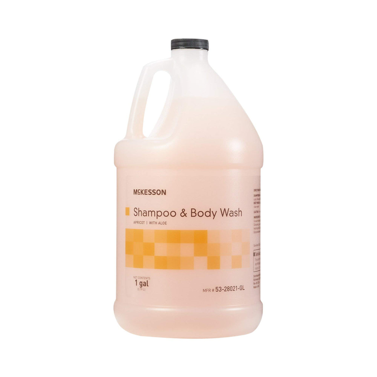 McKesson Douche Shampoing 1 gallon, pratique pour remplissages en établissement ou à domicile.