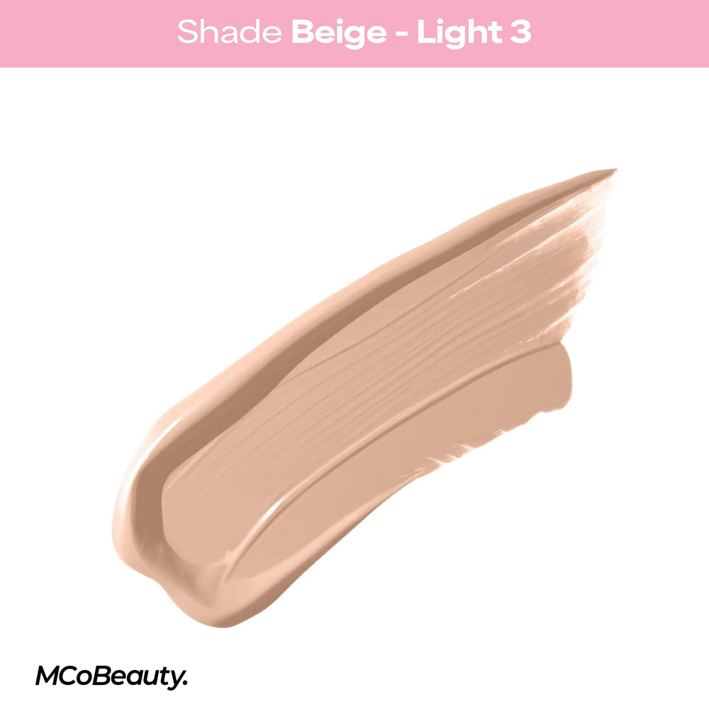 Couverture moyenne modulable du concealer MCoBeauty pour un fini naturel.