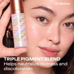 MCoBeauty primer teinte verte corrige les rougeurs et harmonise le teint.