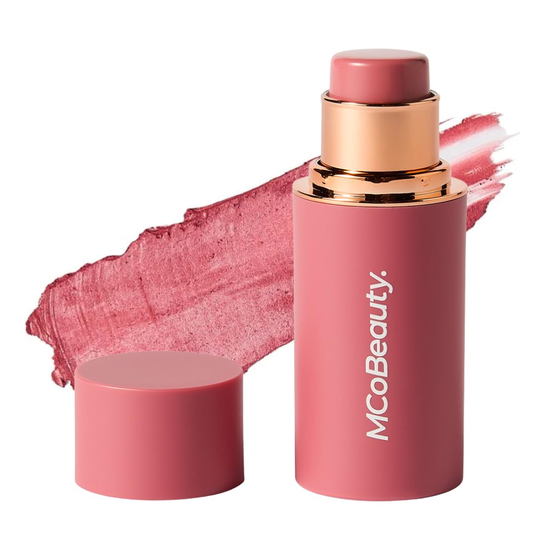 MCoBeauty Baby Face Stick Rose Pivoine pour lèvres et joues, éclat naturel.