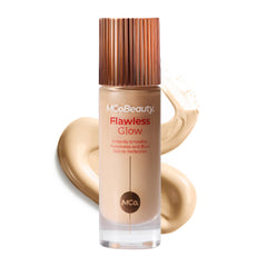 MCoBeauty Flawless Glow sur la bouteille, éclat naturel immédiat.