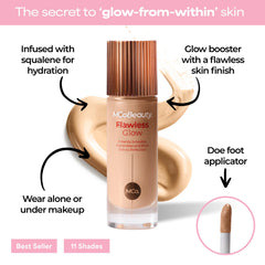 MCoBeauty Flawless Glow mélangé au fond de teint pour plus de luminosité