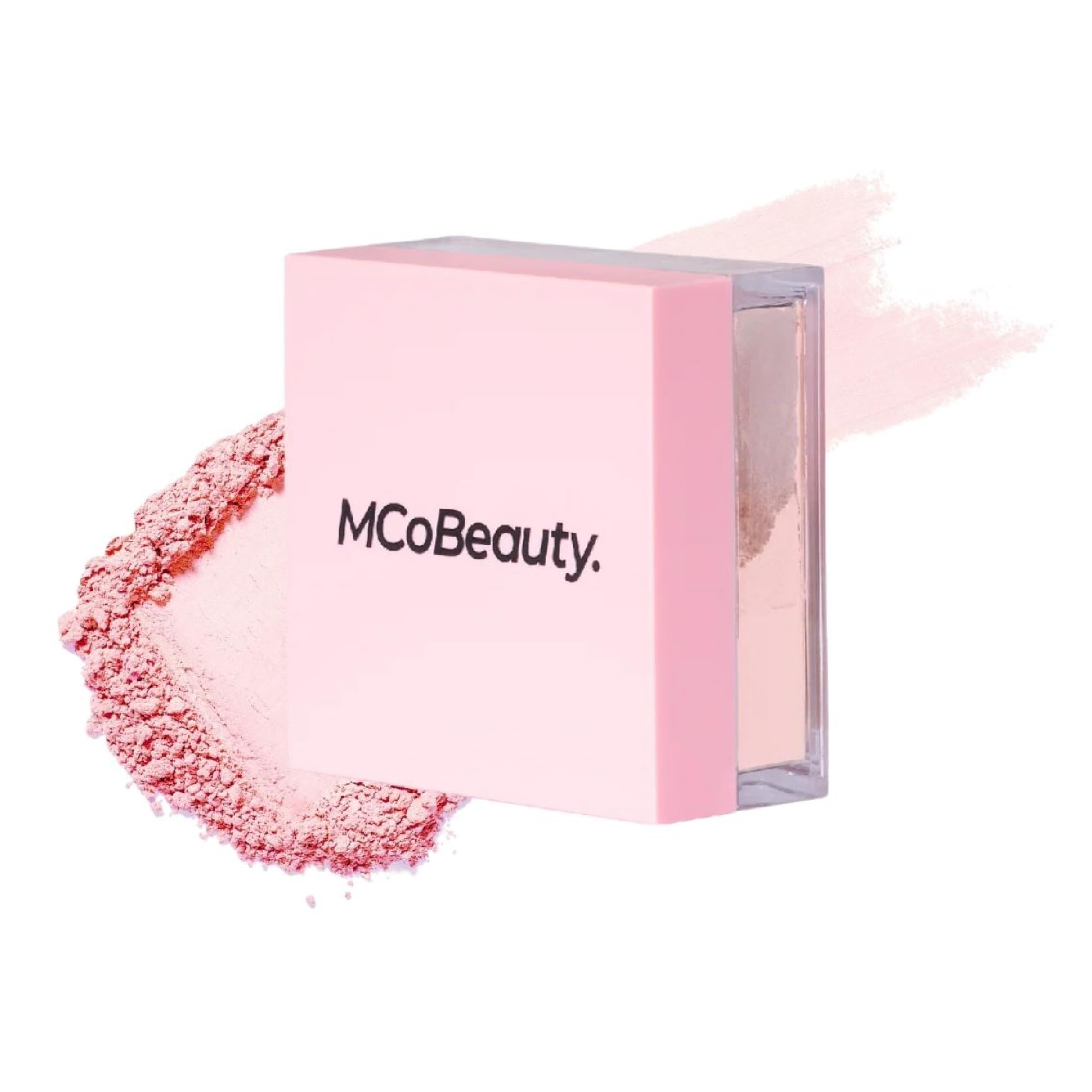 MCoBeauty Poudre libre rose, fini mat et léger.