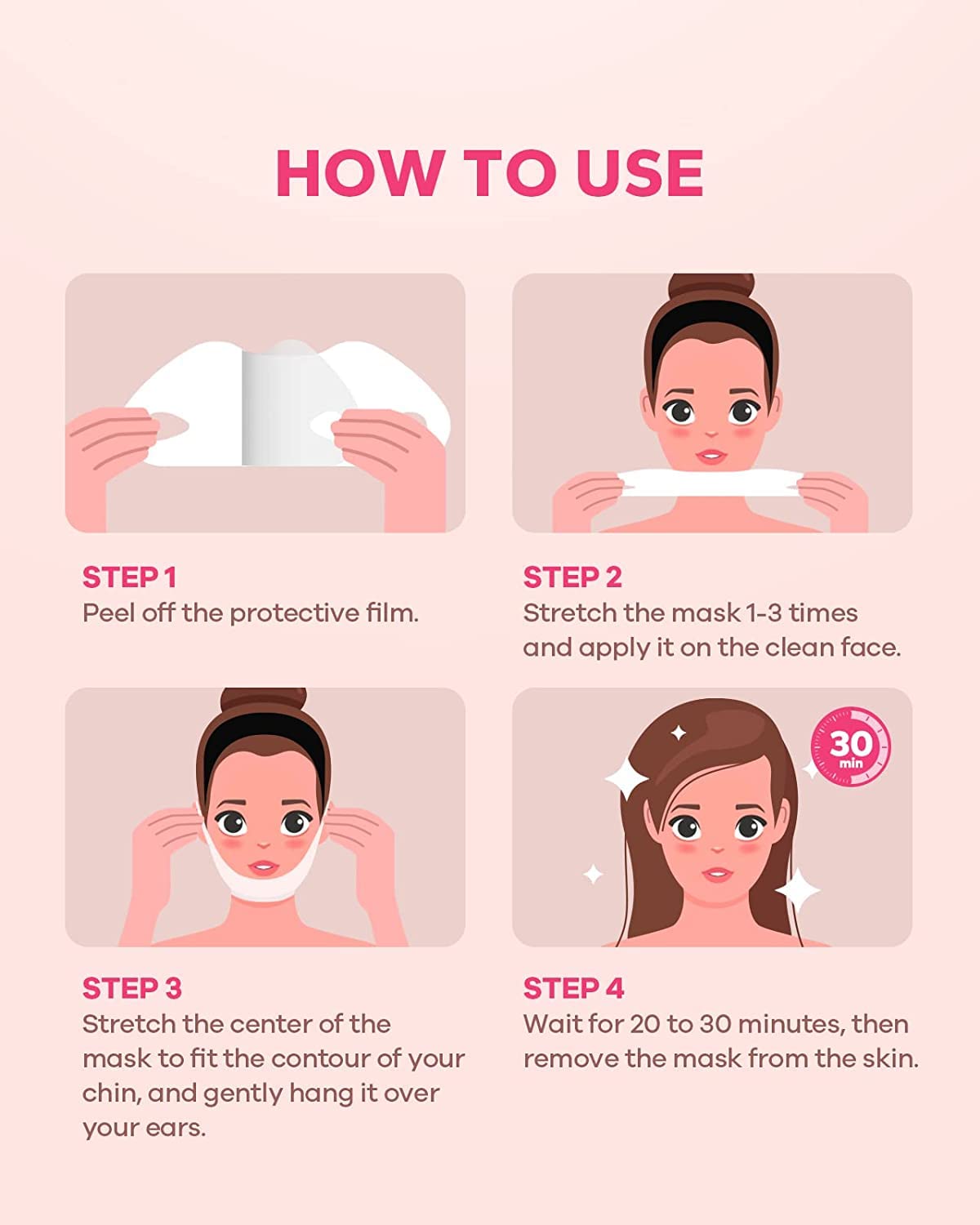 MCOMCE FairyFace Utilisation simple: appliquez et laissez poser pour une routine rapide.