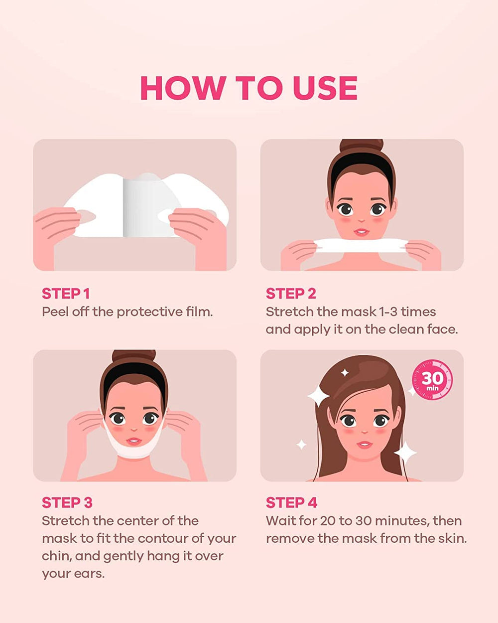 MCOMCE FairyFace Utilisation simple: appliquez et laissez poser pour une routine rapide.