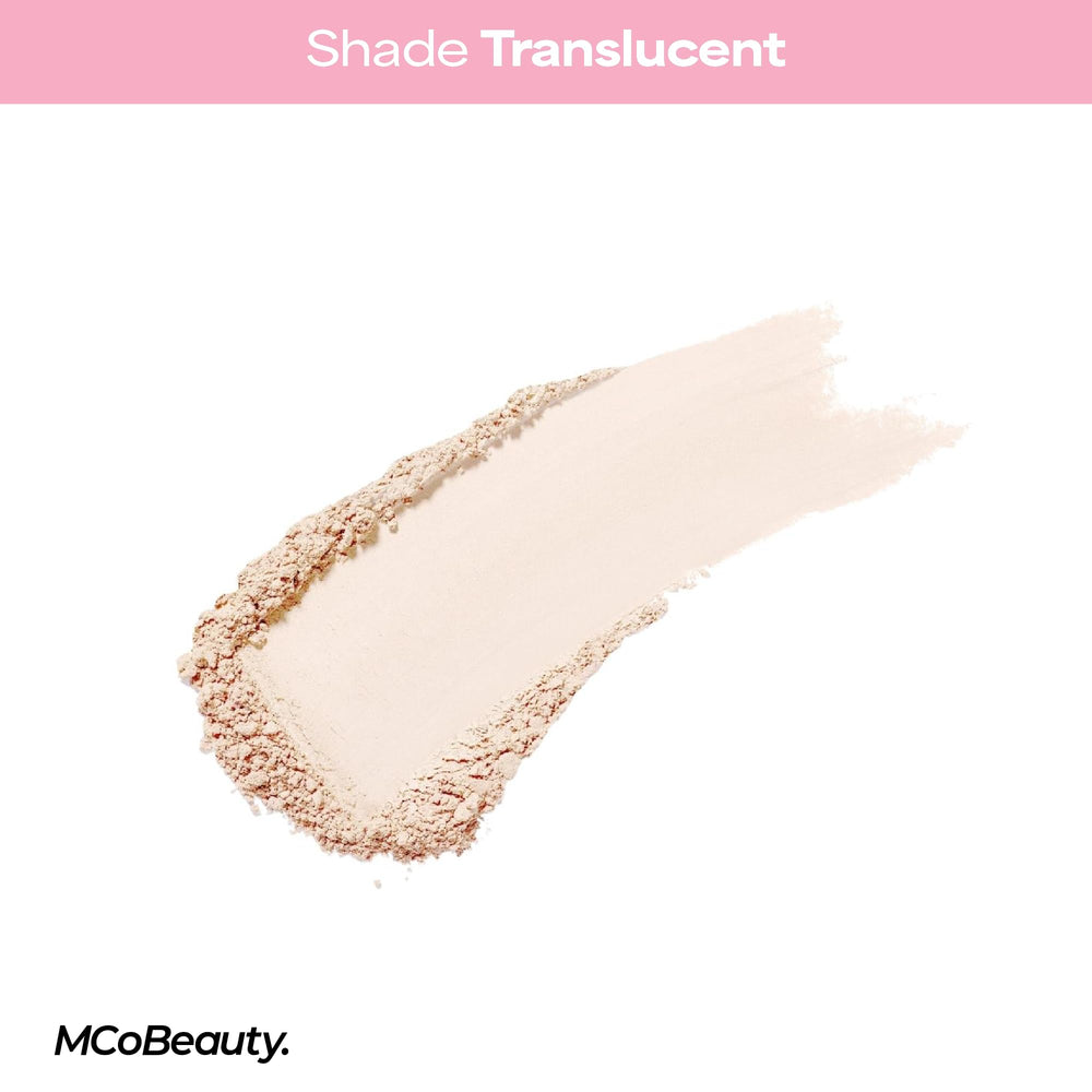 MCoBeauty Poudre libre translucide : retouches rapides sans apparence cakey tout au long de la journée.