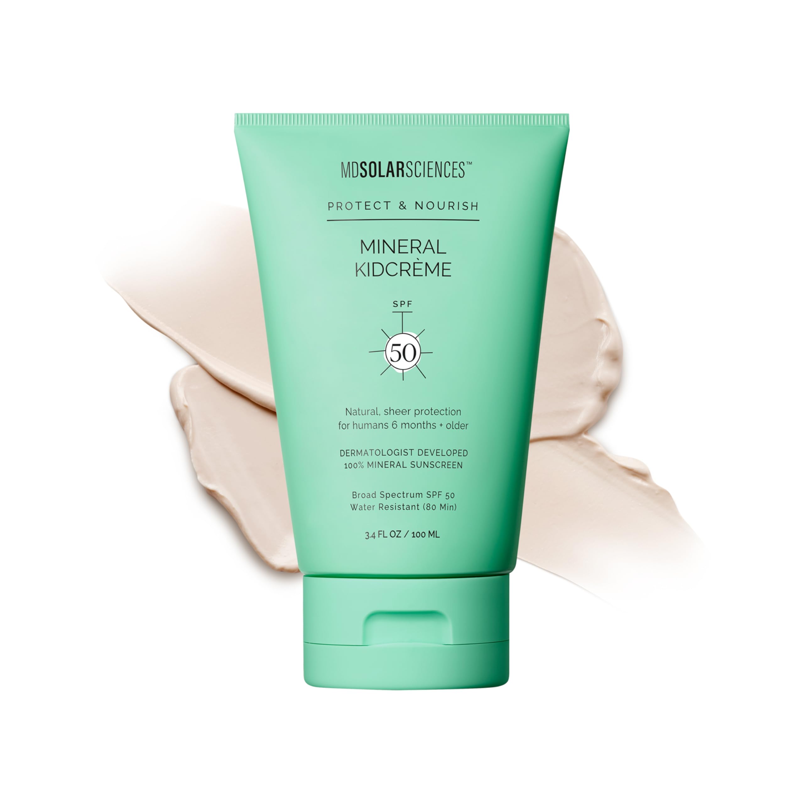 MDSolarSciences Mineral KidCrème SPF50, bouteille pratique prête pour les sorties extérieures