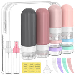 Flacons ME.FAN rose 3oz pour voyage, remplissage facile et étanchéité fiable.