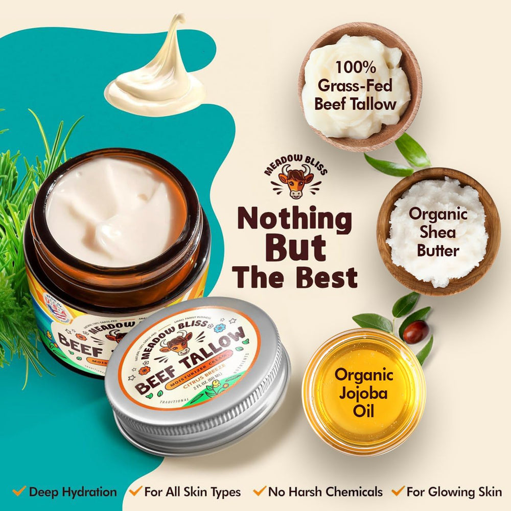 Beurre de karité biologique Meadow Bliss – soin riche et nourrissant sans parfum.