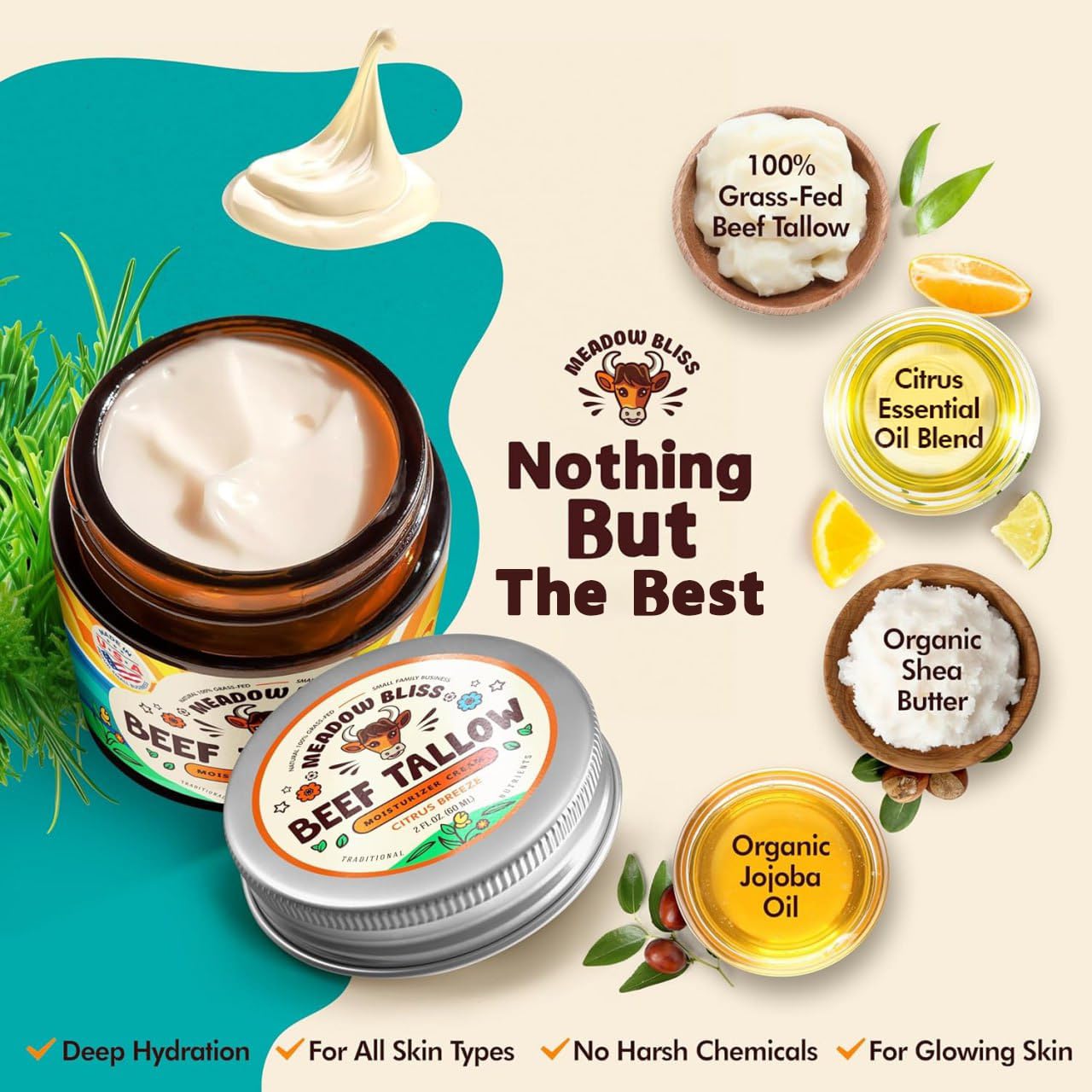 Meadow Bliss Tallow peau sensible apaisante et douce