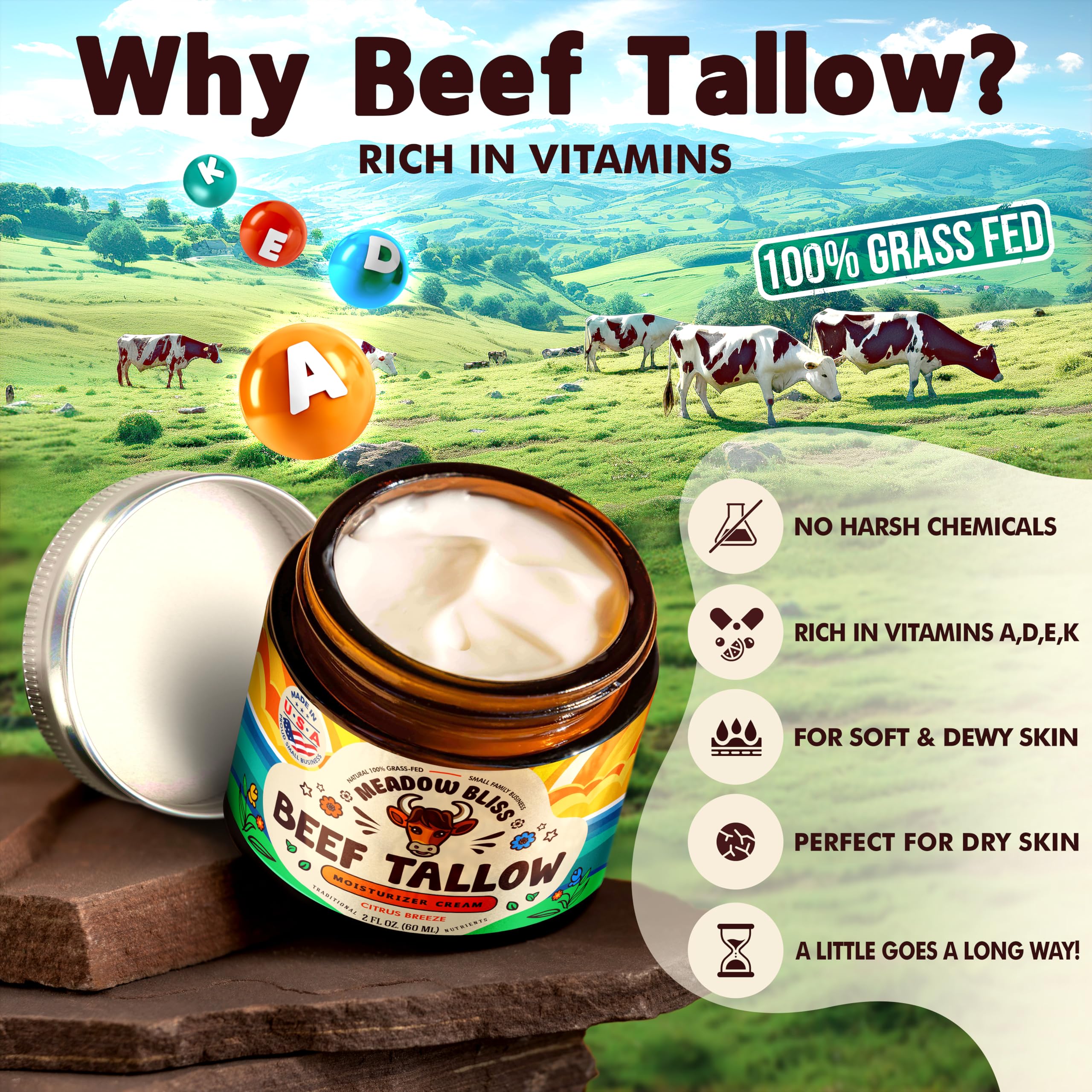 Meadow Bliss Tallow Rosacée – apaisement et douceur