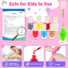 Meaicezli vernis enfants 8 teintes à base d eau facilité nettoyage