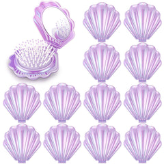 Meanplan brosse-cheveux coquille sirène pliable avec miroir prête pour retouches en déplacement.