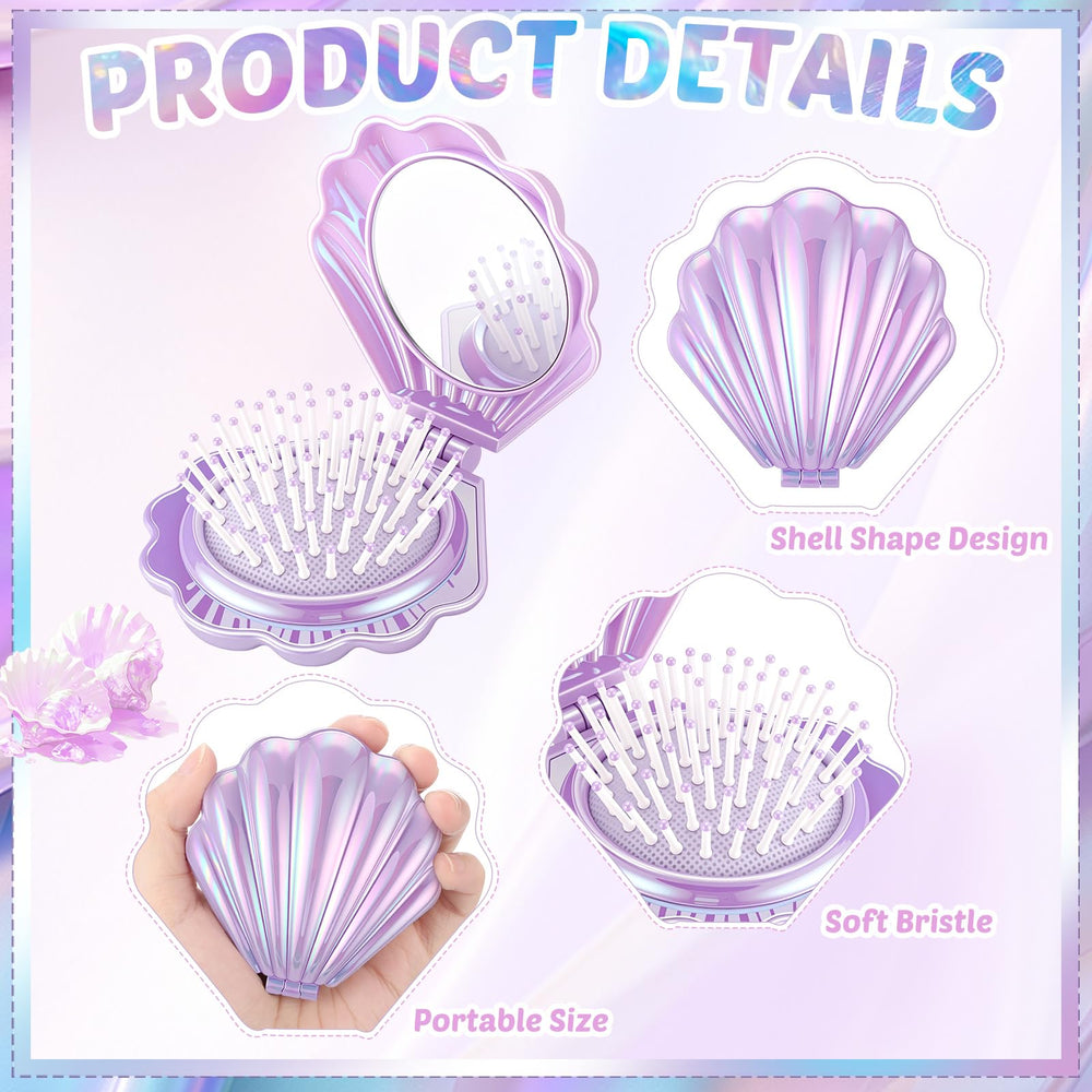 Meanplan brosse-cheveux mini compacte violet, parfaite à glisser dans le sac.