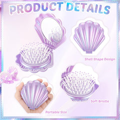 Meanplan brosse-cheveux mini compacte violet, parfaite à glisser dans le sac.