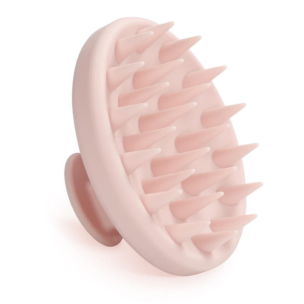 Massueur cuir chevelu Meartchy en silicone rose clair pour massage doux