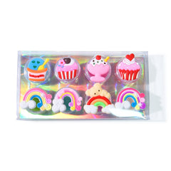 Mebtmel baume-levres paillette cupcake arc-en-ciel etat ludique
